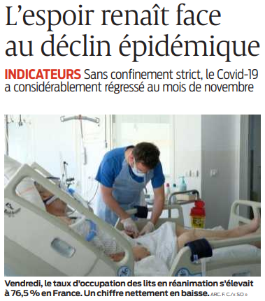 2020 11 29 SO l'espoir renaît face au déclin épidémique