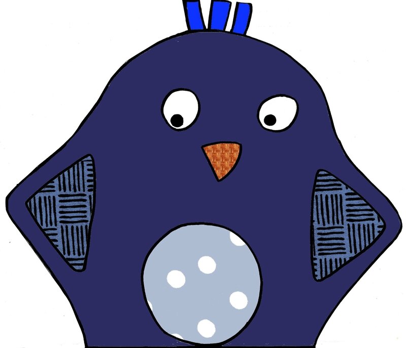 dessin oiseau colorisé
