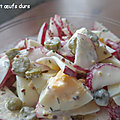 Salade de radis roses et œufs <b>durs</b>
