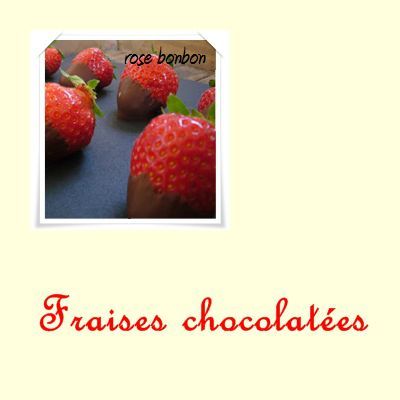 fraises chocolatées