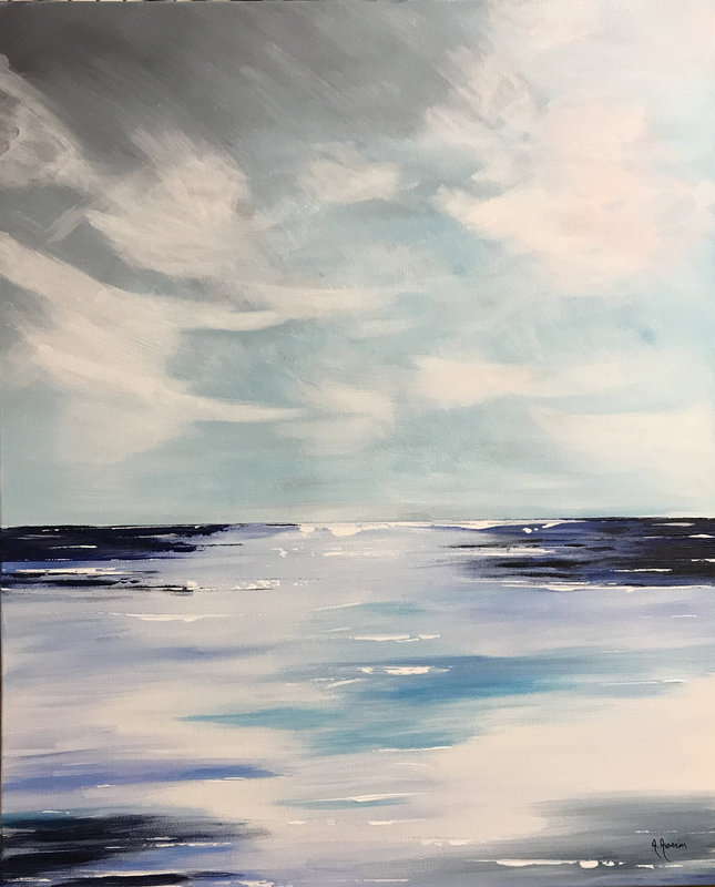 toile acrylique ocean blues