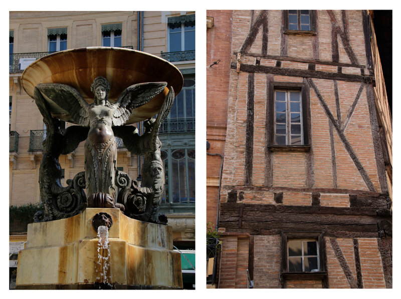 Fontaine et colombage Tlse