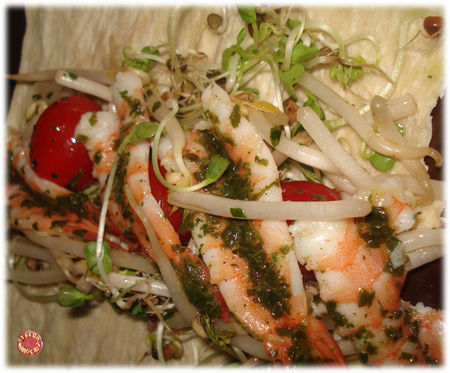 sandwich crevette pistou recettes plats Sandwich poulet crudité version Bollywood