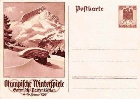 Entier postal Garmisch-Partenkirchen 1936