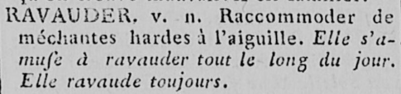 Ravauder Académie française 1777