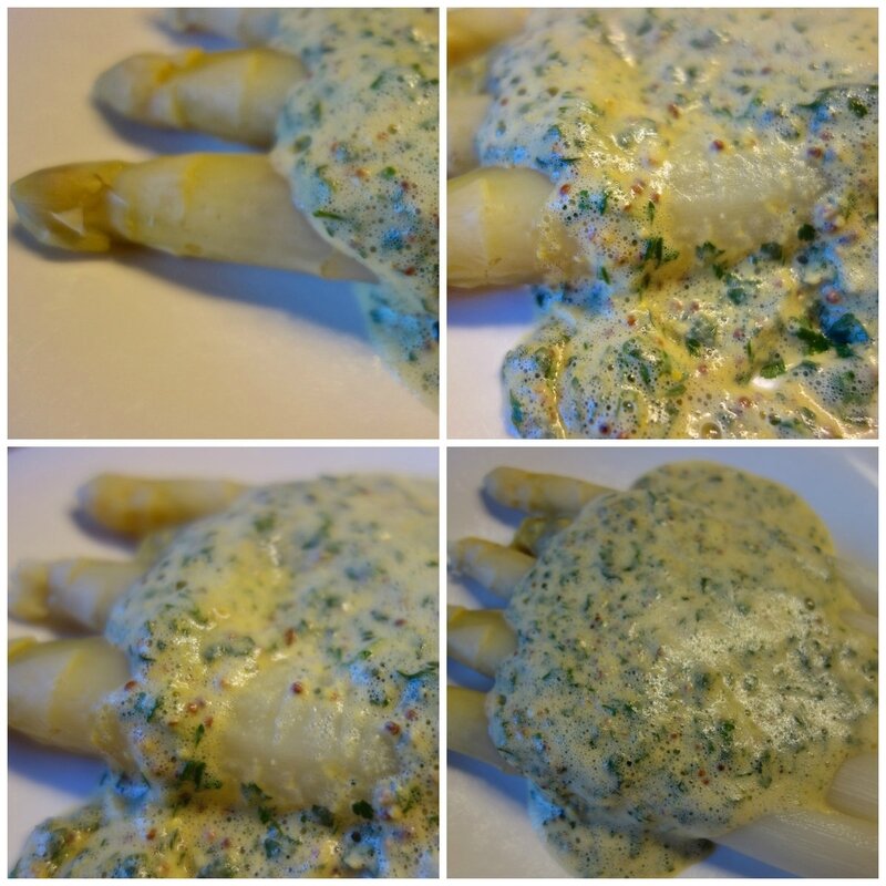 asperges sabayon au cerfeuil