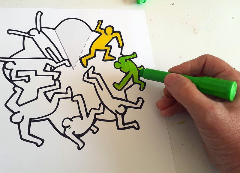 428-Fleurs Printemps-Papillon Keith Haring (19)