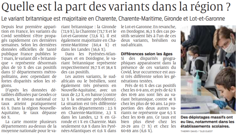 2021 03 09 SO Quelle est la part des variants dans la région