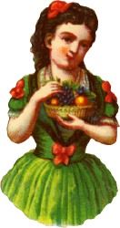woman_green_dress_fruit