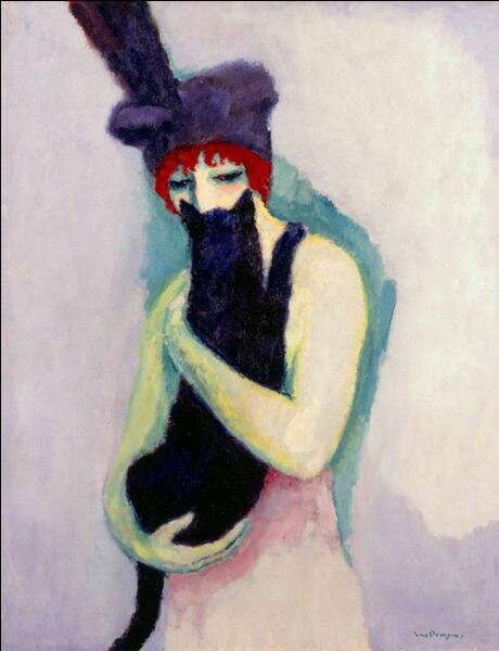 Kees van Dongen Femme avec un chat