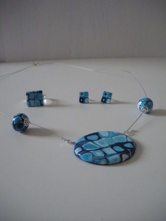parure bleue turquoise