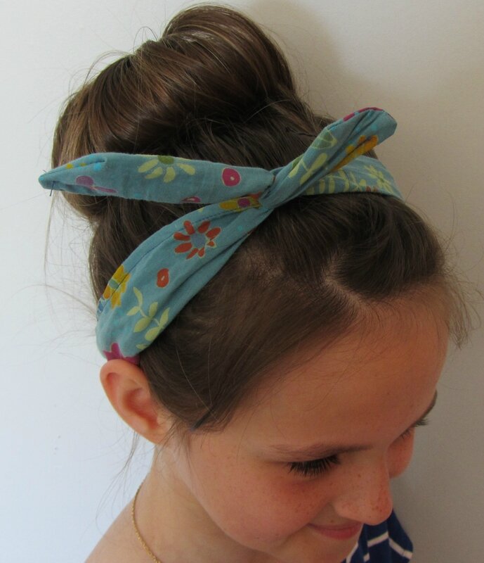 headband bleu fleurs2