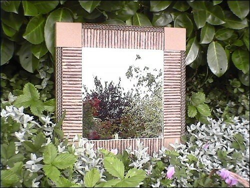 Miroir carton ondulé
