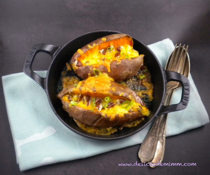 Patates douces farcies au cheddar et aux noix de pécan 3