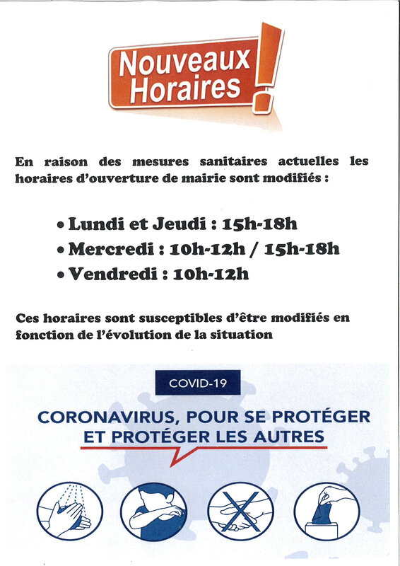 Nouveaux horaires