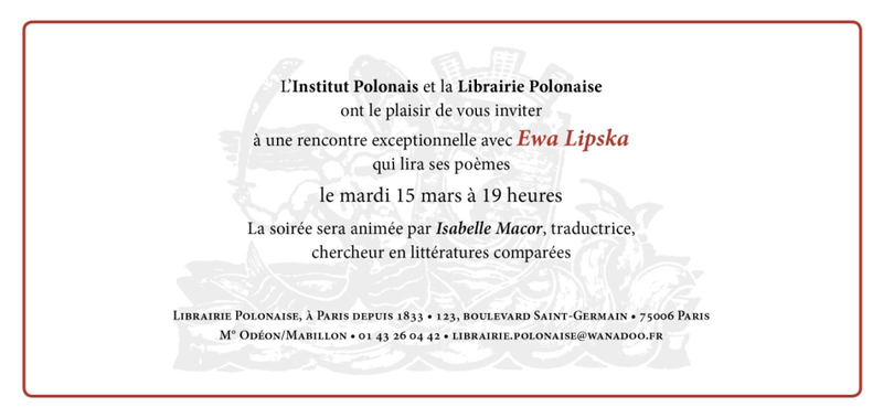 Librairie polonaise_Ewa Lipska