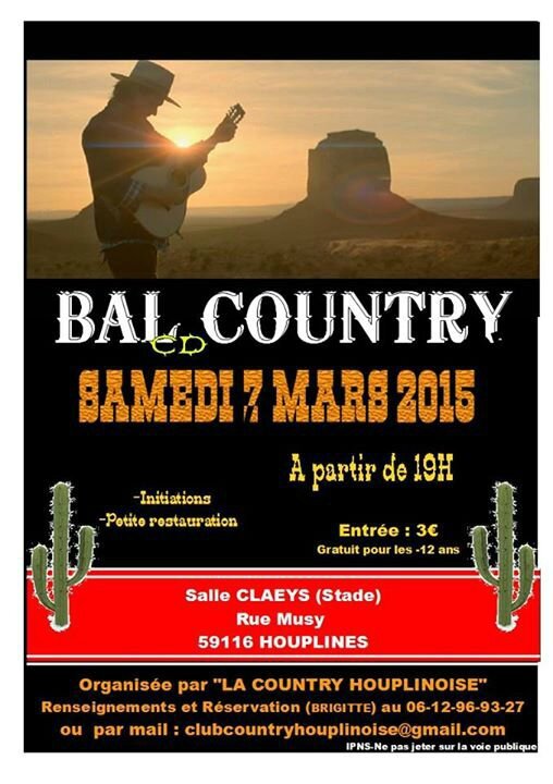 affiche bal country houplinoise