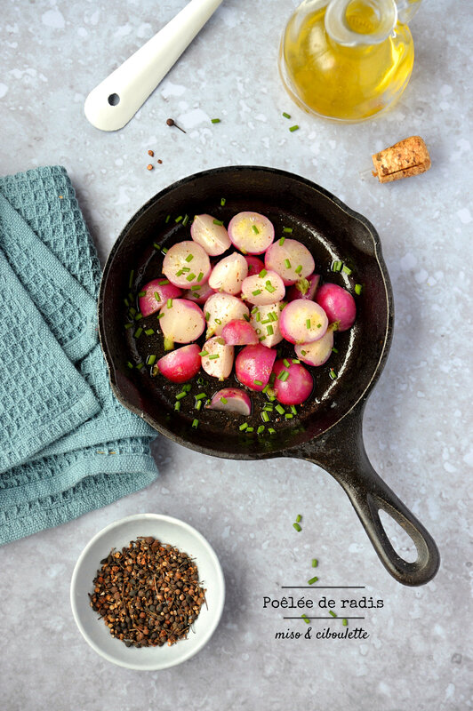 poêlée de radis miso ciboulette vegan sans gluten (1)