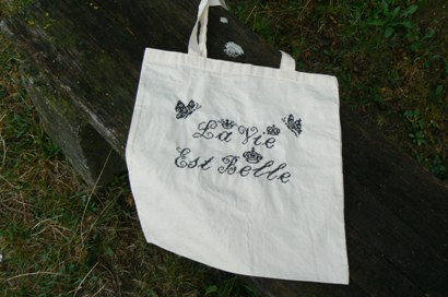 tote bag lavieestbelle point de croix Autour d Elsa - Copie small