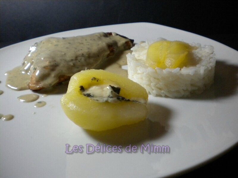 Filet de dinde entre poire et Roquefort 5