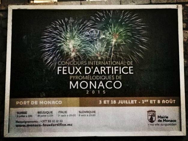 2015 Monaco - Affiche fireworks