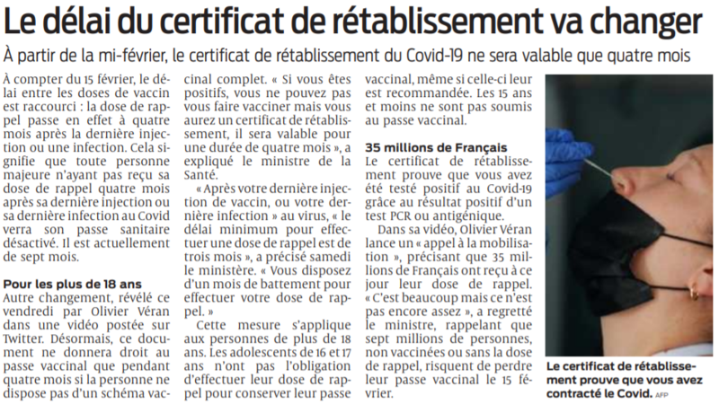 2022 01 30 SO Le délai du certificat de rétablissement va changer