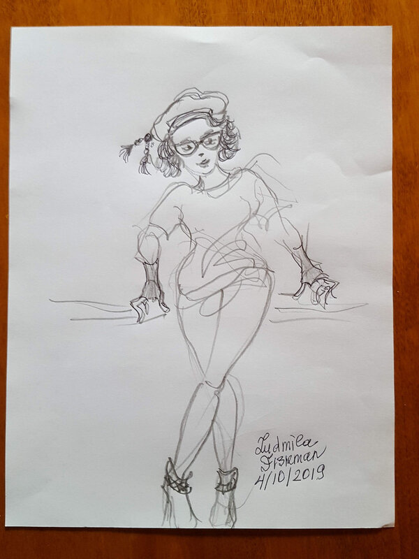 Ludmina Fischmann dessinatrice canada, caricature de betty caricaturiste