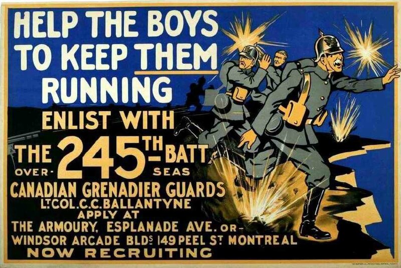 Affiche Canada allez les garsLusitania