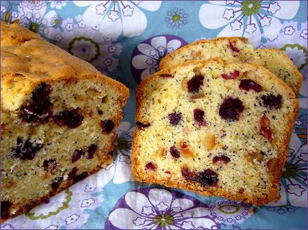 Cake cardamome cranberrie orange confite