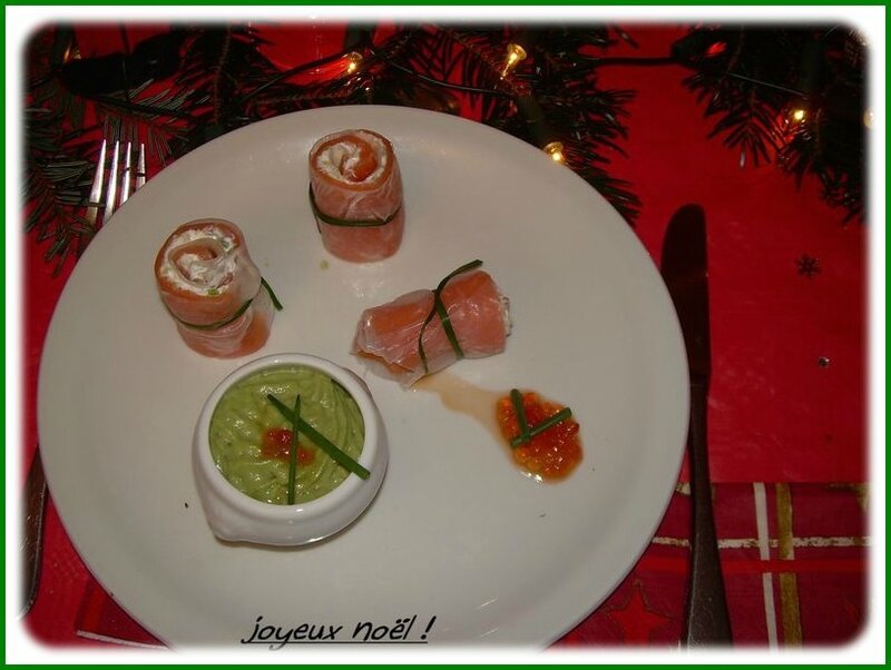 rouleaux de saumon fumé