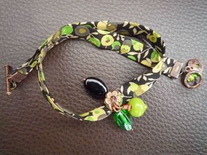 bracelet liberty noir et vert