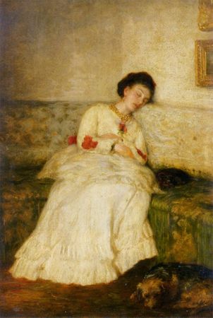 Orchardson_William_Quiller_Asleep_oil_on_paper-large
