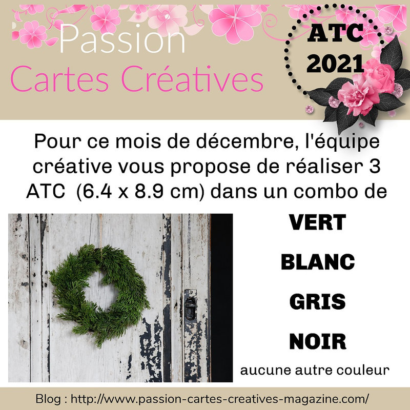 ATC - 1er décembre 2021 - COMBO vert-blanc-gris-noir