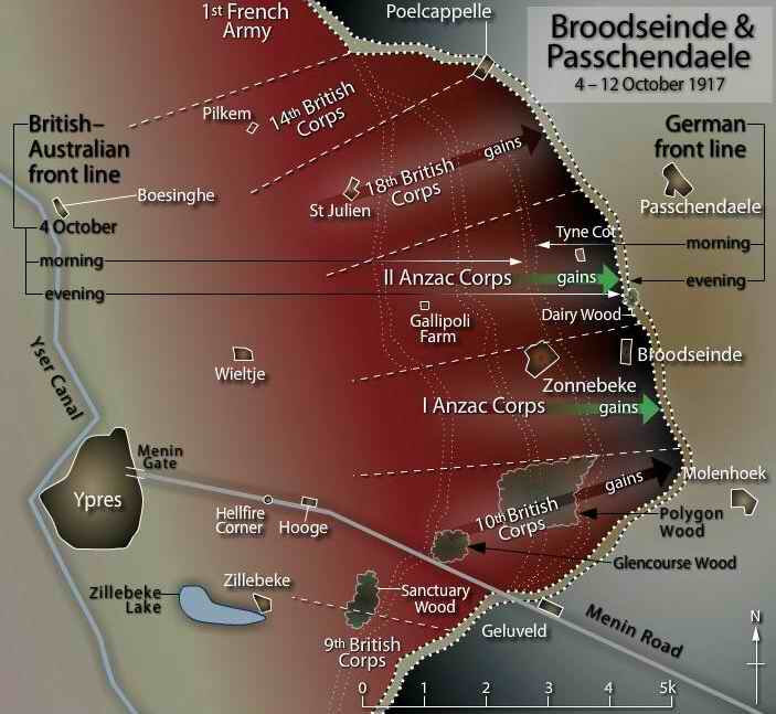 Map bat Passchendaele
