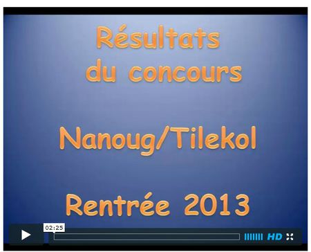 image vidéo résultats concours