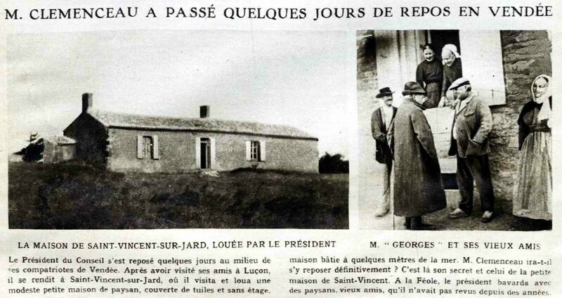 Miroir Clemenceau Vendée 30 11 1919