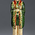 A sancai-glazed figure of a civil official, Tang dynasty (618-907)