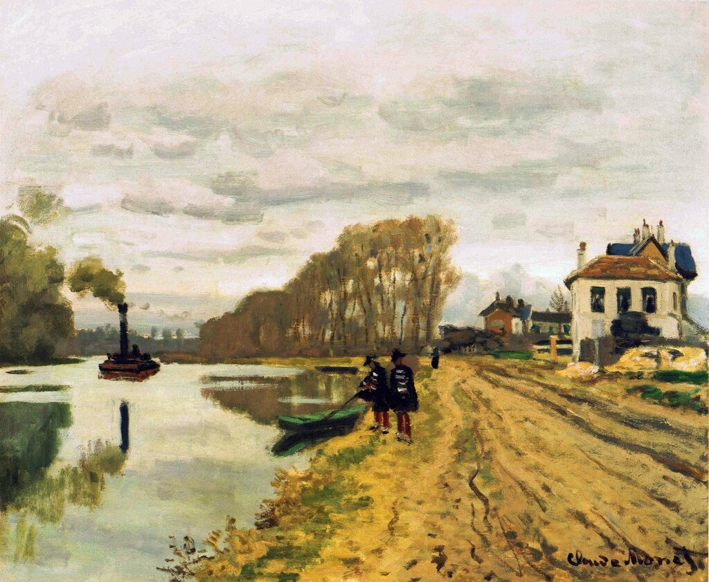 Monet, voltigeurs de la garde au bord de l'eau