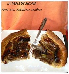 Tarte aux échalotes confites