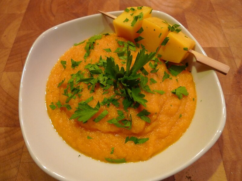 Soupe carotte et mangue