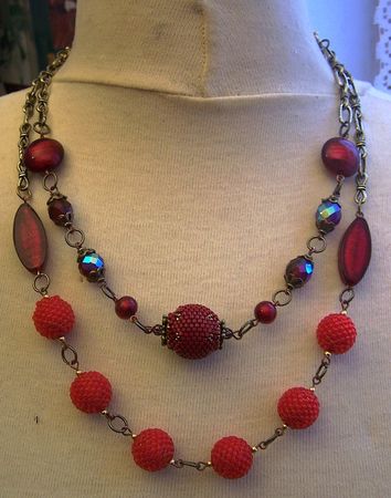 collier_dble_rang_murano_rouge