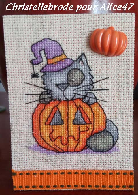 10 Durene Jones octobre Chat d'Halloween ATC n°430