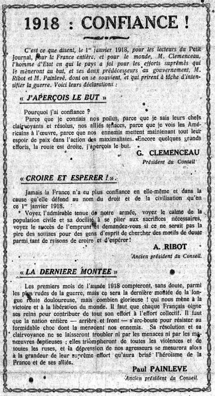 Le Petit Journal 01 01 1918-1