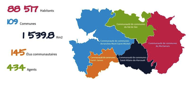 Communauté d'agglomération Mont-Saint-Michel Normandie données chiffres