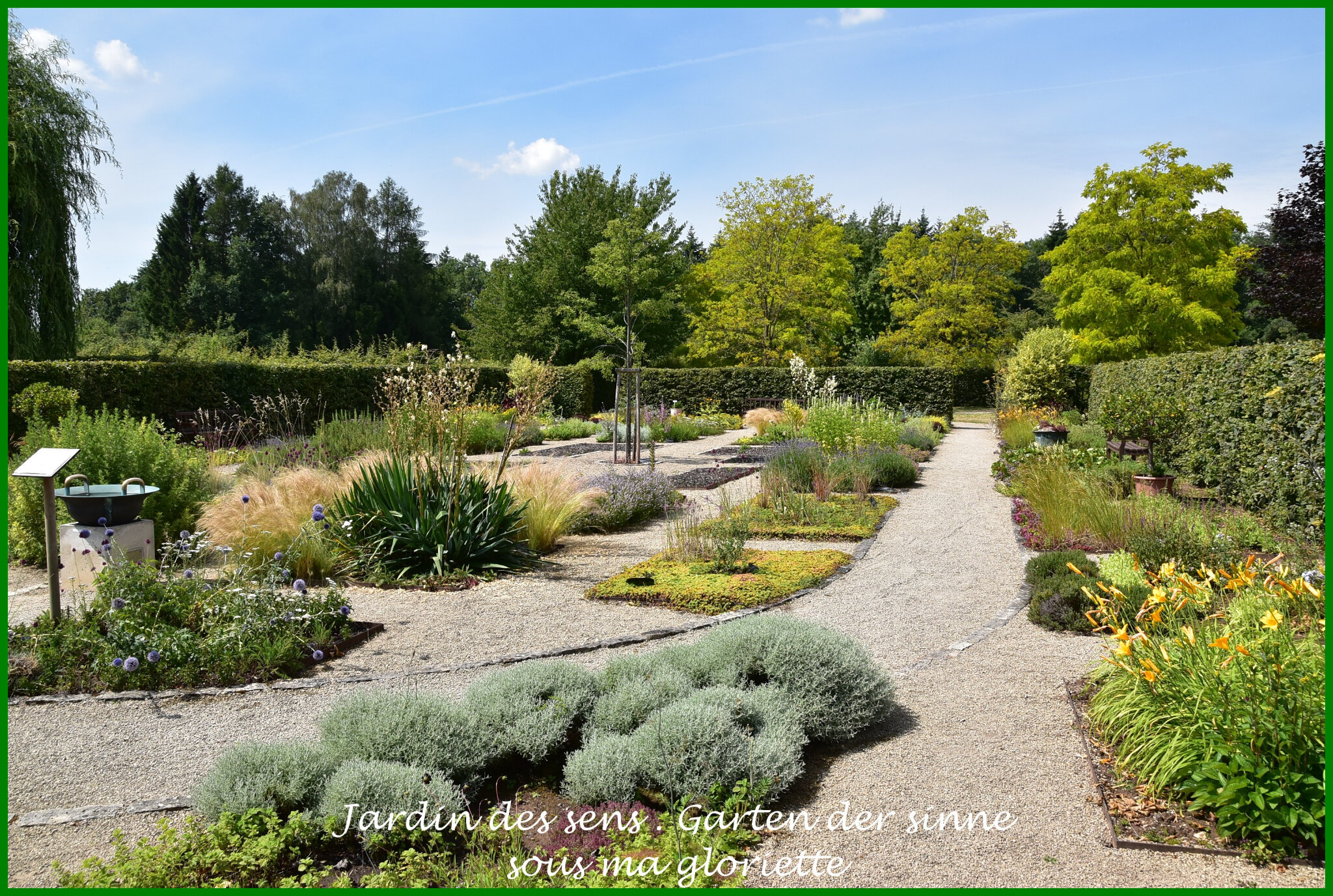 Jardin des sens à Merzig (Allemagne) Garten der Sinne sous ma gloriette