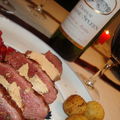 ¤¤¤ Notre plat de Noël : <b>Magret</b> de <b>canard</b> au foie gras, poêlée de champignons et grenade