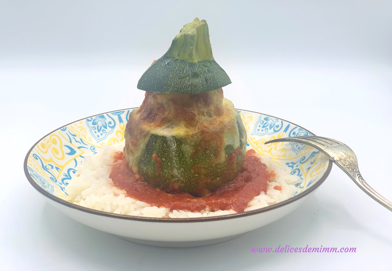 Courgettes de Nice farcies à la viande et a la mozzarella 2