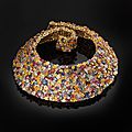 A <b>multi</b>-colored sapphire necklace & A <b>multi</b>-colored sapphire <b>bracelet</b>, Tony Duquette