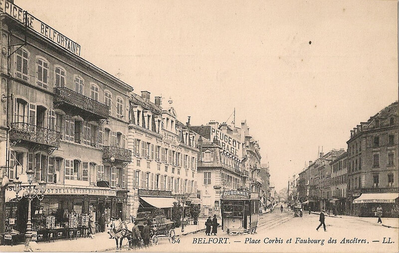 Belfort CPA Fbg Ancêtres Entrée Galeries Parisiennes