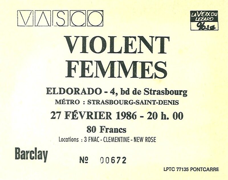 1986 02 Violent Femmes Eldorado Billet